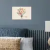 Bloemen - Quote - Beige - Lint poster papier klein -sfeer2