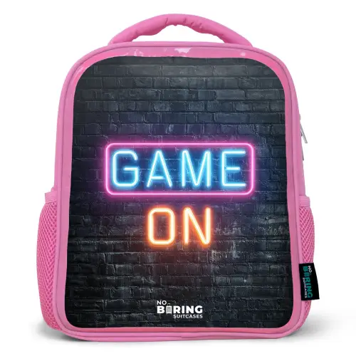 Game - Letters - Neon Kinderrugzak - Roze middel -3d