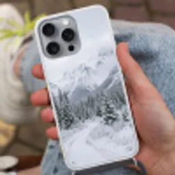 Weg - Bergen - Sneeuw - Naaldbos - Avontuurlijk Hoesje iPhone 16 Pro Max met koord klein -sfeer3