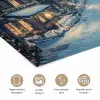 Kerstdorp - Kerst - Sneeuw - Winter poster papier klein -closeup_NL