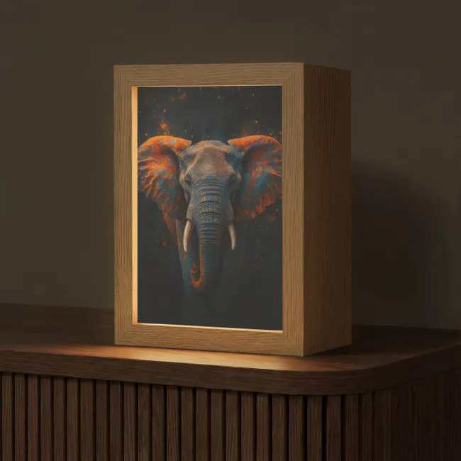 Table Lamp - Elephant - Orange - Ears