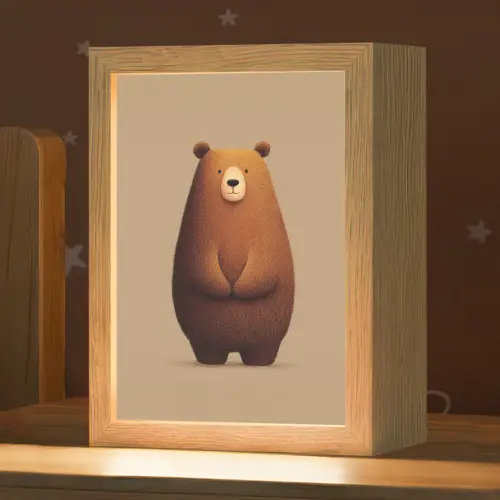 Beer - Minimalistisch - Bruin Light Box met kabel klein -zzz_3d_website