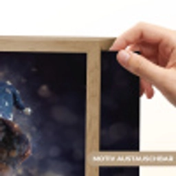 Meisje - Toveren - Sterren - Paars Light Box met batterij (Wandlamp kind) middel -USP_websiteprintDE