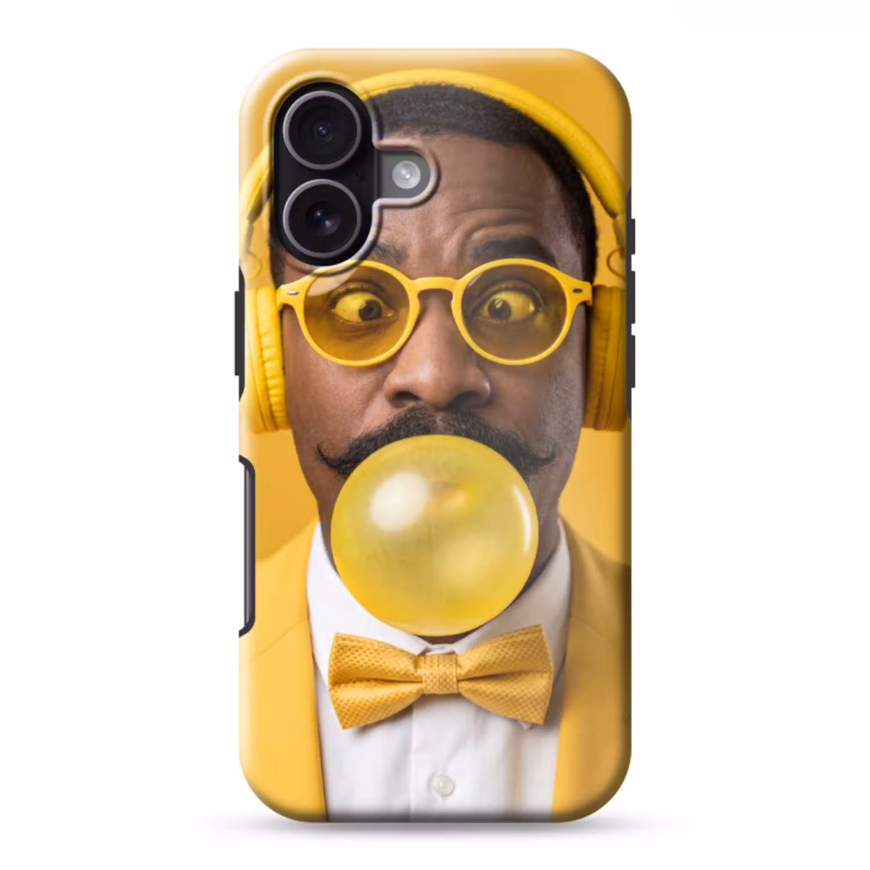 Man - Bubblegum - Portret - Geel - Modern Toughcase MagSafe Apple iPhone 17 klein -3d