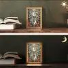 Kerstfeest - Dennenbos - Rood Light Box met kabel (Tafellamp) klein -sfeer3