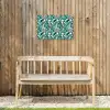 Palmblad - Panterprint - Tropical Tuinposter op houten frame 2 cm dik klein -sfeer4