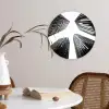 Gebouwen - Lucht - Zwart Wandcirkel kunststof plaat 5mm dik klein -sfeer4