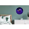 Koraal - Vis - Oranje - Zee Wandcirkel aluminium klein -slaapkamer