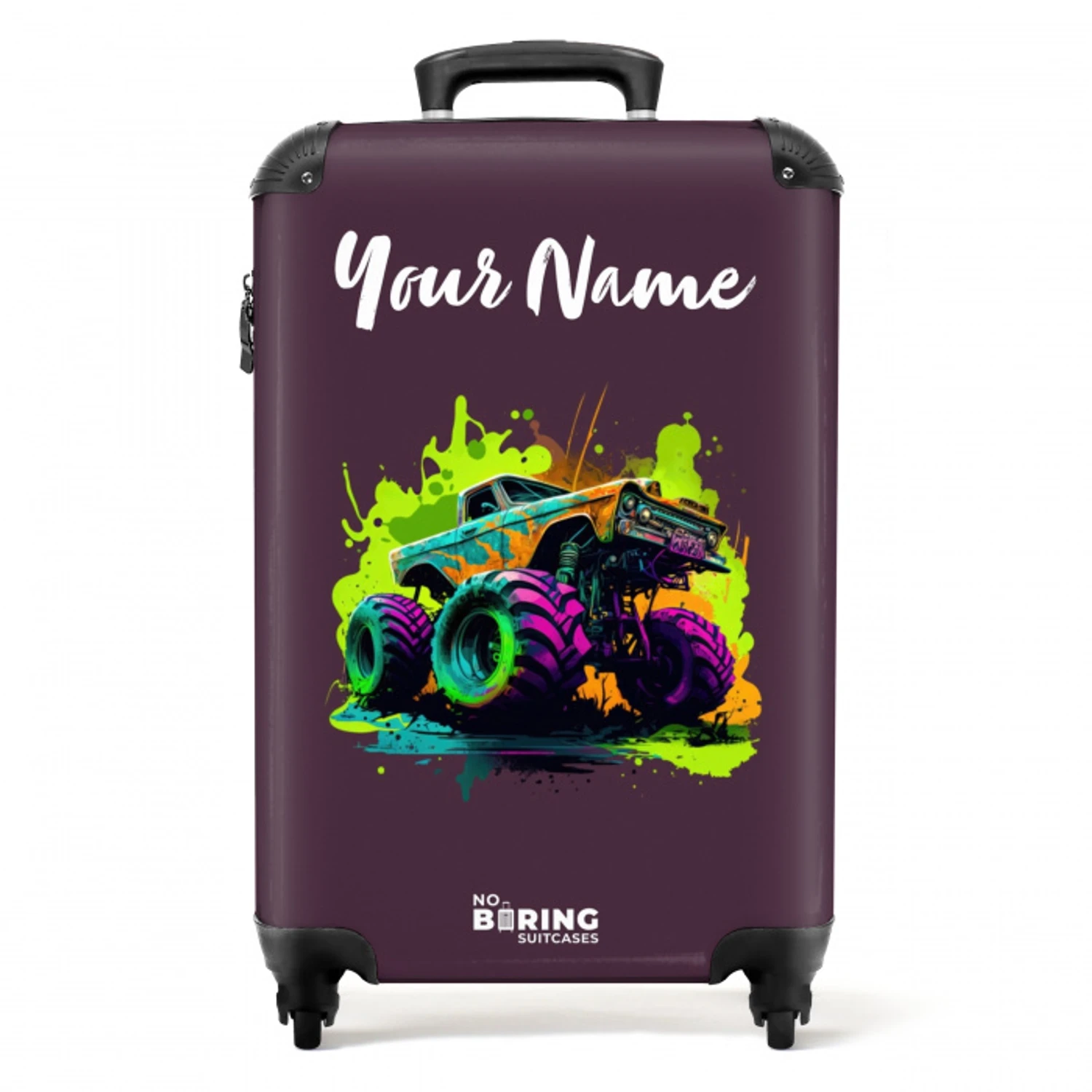 Neon Wheels NBS - Handbagage koffer - Kinderen Unisex middel -productfoto_recht