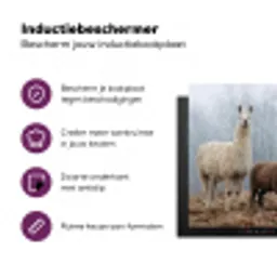 Boerderijdieren - Groep - Mist - Natuur - Rustiek Inductie beschermer vinyl 3mm klein -zzzzzzz-cc-usp