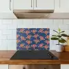 Disco - Blauw - Patroon keuken achterwand spatscherm klein 900 -sfeer2