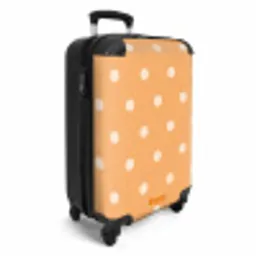 Oranje stippen patroon NBS - Handbagage koffer - Unisex middel -productfoto_3d