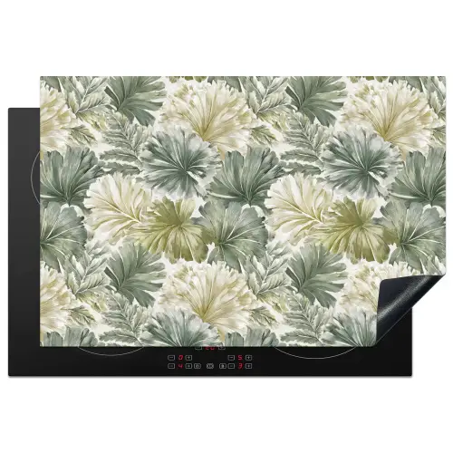 Bladeren - Botanisch - Groen Inductie beschermer vinyl 3mm klein 276 -3d