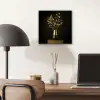 Goudbruine - Bladeren - Vaas - Herfstachtig aluminium wit klein -sfeer5