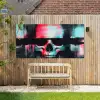 Schedels - Glitch - Cyberpunk Tuinposter op houten frame 2 cm dik xxl -sfeer4