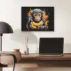 Aap - Graffiti - Kleurrijk - Bananen - Modern PET vilt klein -sfeer5