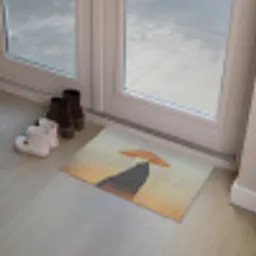 Minimalistisch - Silhouet - Oranje Deurmat klein -sfeer3