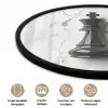 Schaakstuk - Koning - Zwart - Marmer Fotolijst rond zonder passe partout klein -closeup_NL