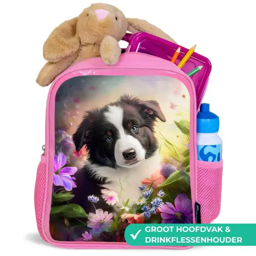 Lasse het Hondje Kinderrugzak - Roze middel -inhoud_NL
