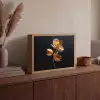 Bloem - Orchidee - Oranje Light Box met batterij (Wandlamp) middel -sfeer2