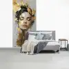 Sierlijk - Vrouw - Goud - Ogen fotobehang vinyl groot -slaapkamer