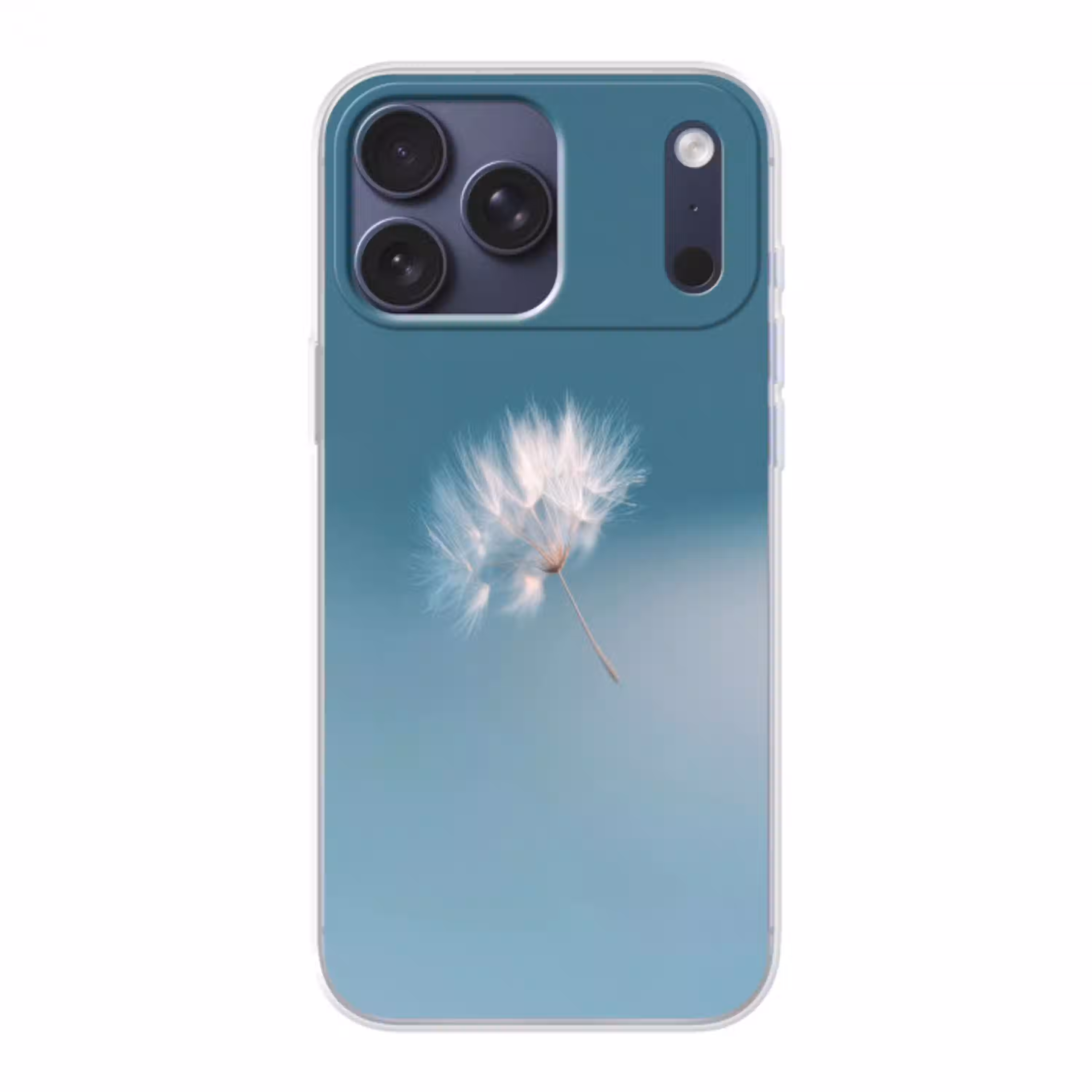 Paardenbloempluisje - Blauw - Lucht Telefoonhoesje iPhone 17 Pro Max klein -3d