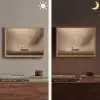 Bootje - Blaadjes - Goud - Water Light Box met batterij (Wandlamp) middel -sfeer3