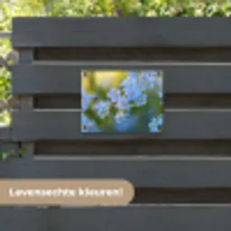 Bloemetjes - Blauw - Vergeet mij nietjes tuinposter los doek klein -sfeer3