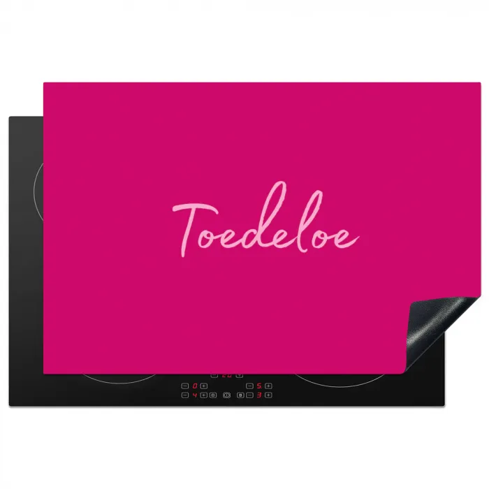 Toedeloe - Roze Inductie beschermer vinyl 3mm klein -3d