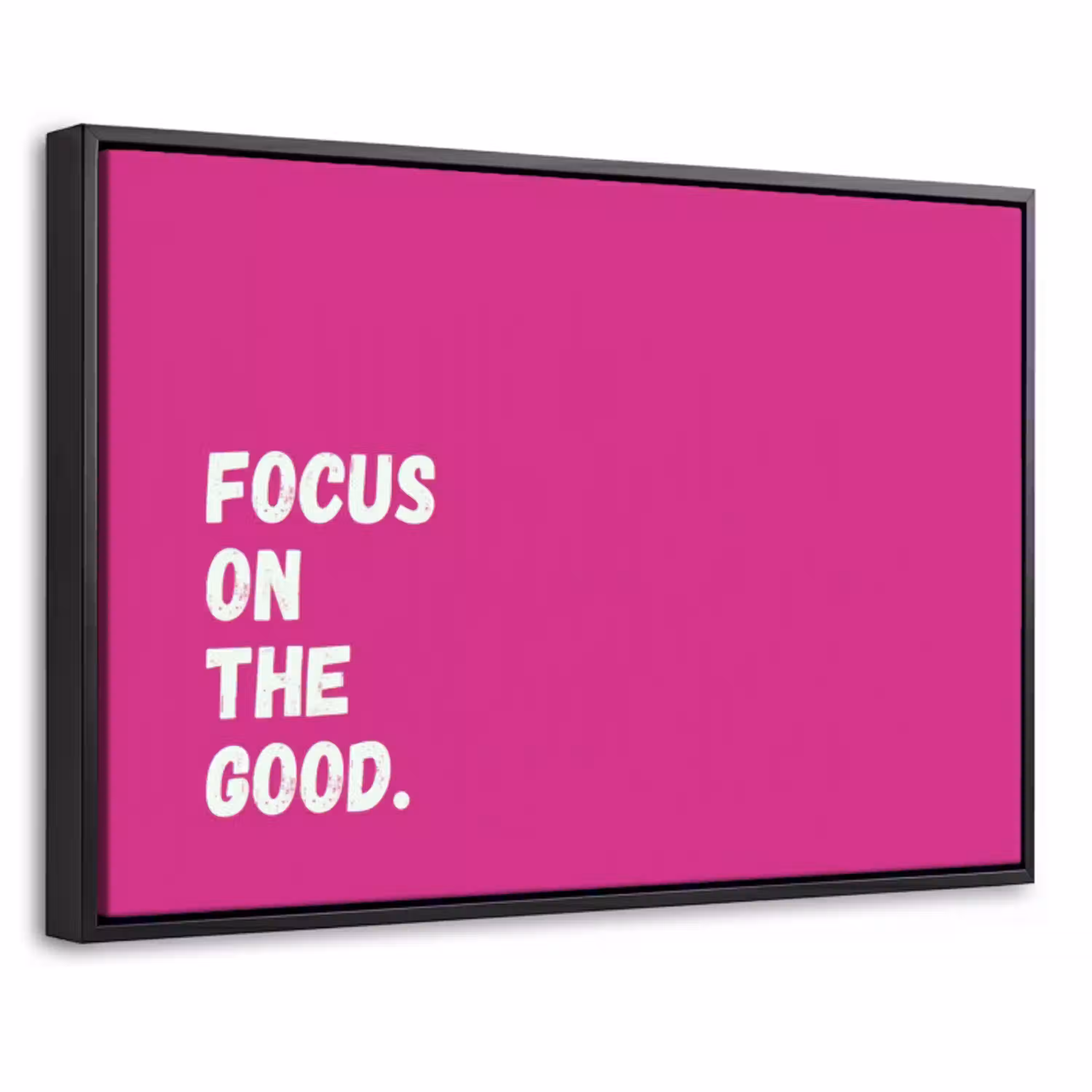 Focus on the good - Roze - Simple Canvas met baklijst klein -threedimensional_3d_global