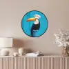 Tucan - Sokkel - Vogel - Koksmuts Fotolijst rond zonder passe partout klein -sfeer3
