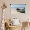 Boot - Zandstrand - Zee Wandkleed katoen klein -wsfeer5_kind