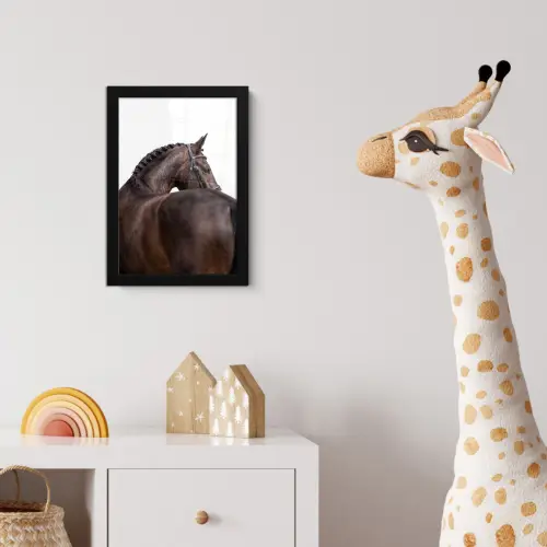 Portret - Paard - Elegant fotolijst zwart zonder passe partout klein -usfeer4_kinderkamer