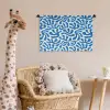 Blauw - Abstract - Bladeren - Patroon Wandkleed katoen klein 269 -wsfeer5_kind