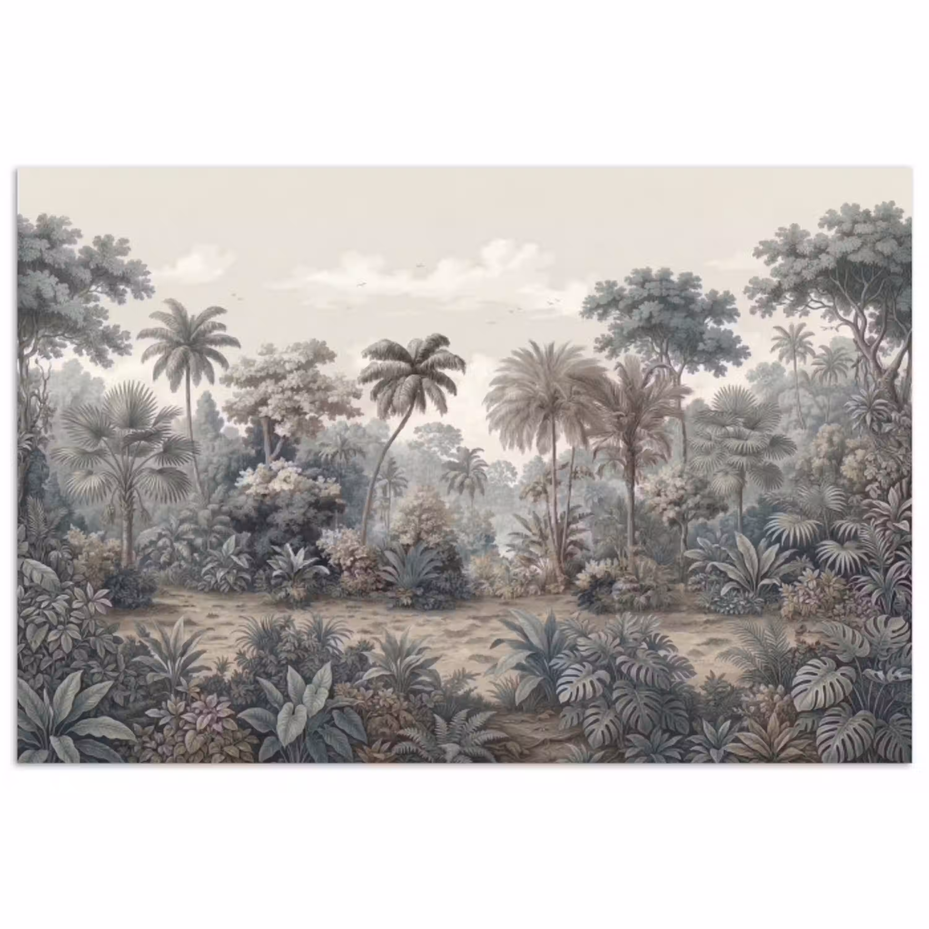 Tropisch - Landschap - Illustratie poster papier klein -3d