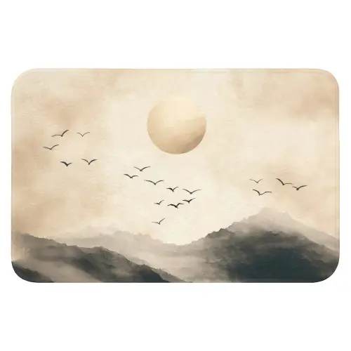 Landschap - Japandi - vogel WCmat klein -3d