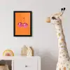 Discoballen - Kers - Spiegels - Roze fotolijst zwart zonder passe partout klein -usfeer4_kinderkamer