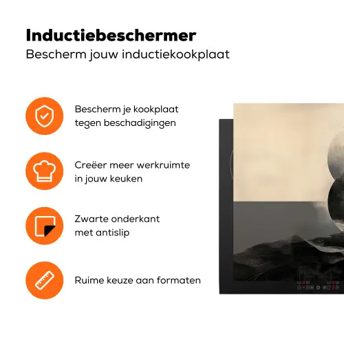 Cirkels - Schaduw - Abstract Inductie beschermer vinyl 3mm klein -zzzzzzz-td-ups