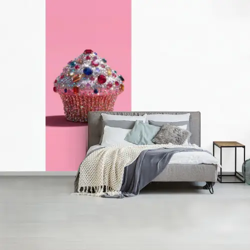 Cupcake - Kleurrijk - Edelstenen fotobehang vinyl groot -slaapkamer