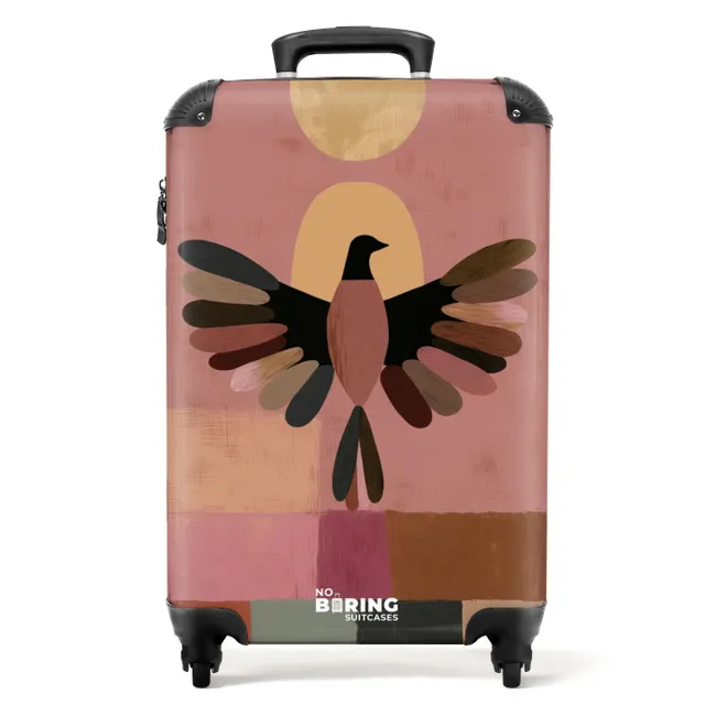 Koffer - Illustratie - Vogel - Vlakken - Kleurrijk