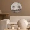 Klassiek - Landschap - Neutraal Akoestische PET Vilt - Rond klein -sfeer1