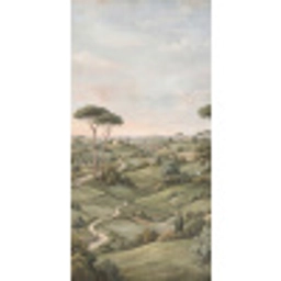Landschap - Heuvels - Zandpad - Groen Behang Vlies klein -3d_website