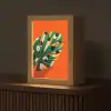 Blad - Oranje - Stippen - Kleurrijk Light Box met kabel (Tafellamp) klein -z3d_website