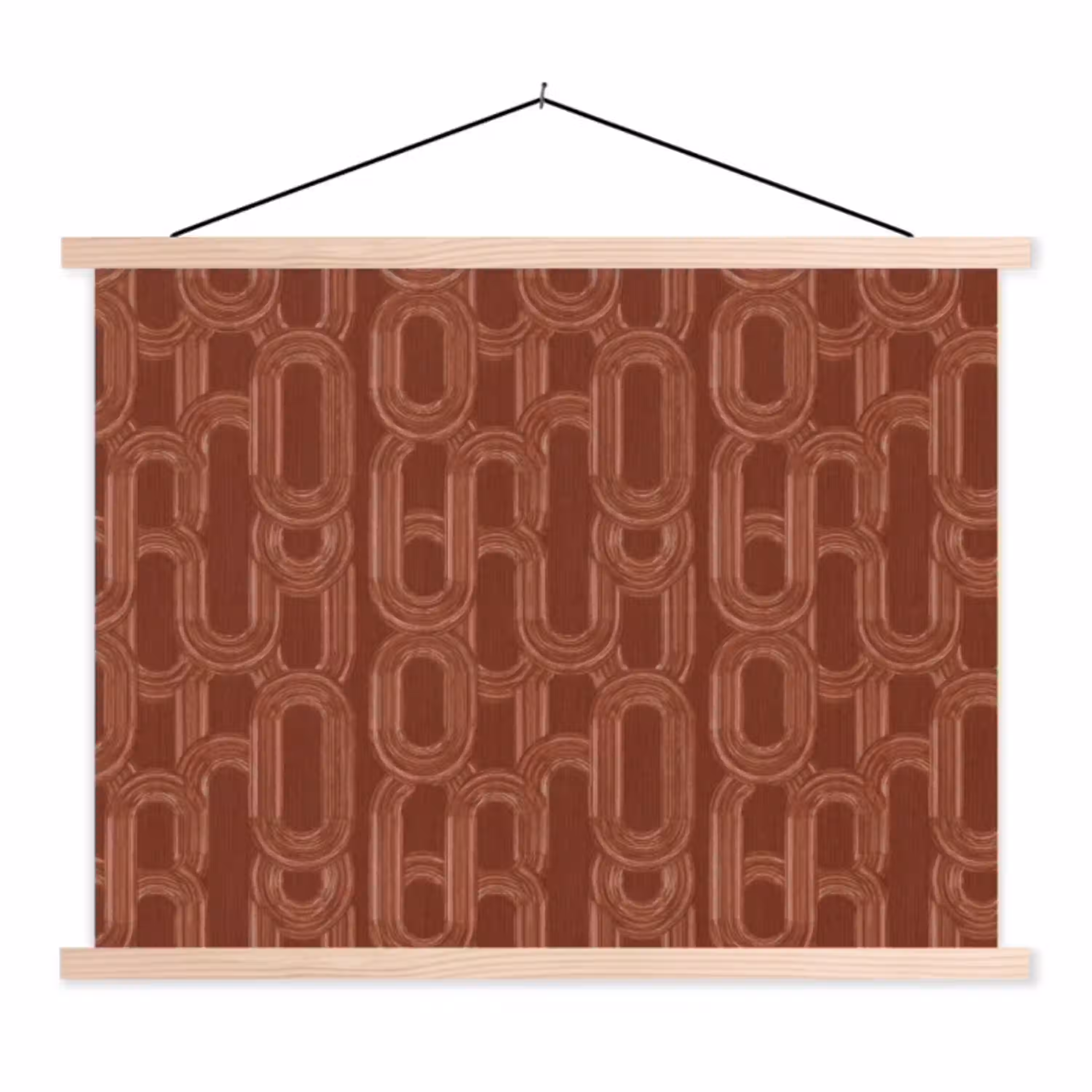 Abstract - Textuur - Bruin textielposter latten blank klein 122 -3d
