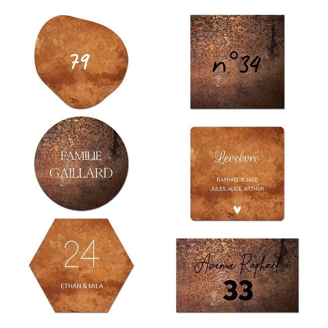 Plaque Numero Maison Rouille
