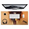 Giraf - Bruin - Abstract - Geschilderd Muismat XXL klein -3d