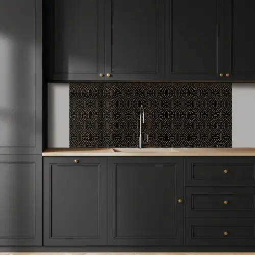 Goud - Zwart - Diamant keuken achterwand 2 middel 871 -sfeer1