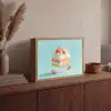 Slagroom - Taart - Blauw - Eten Light Box met batterij (Wandlamp) middel -sfeer2