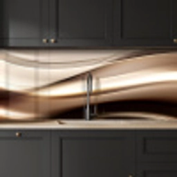 Golven - Abstract - Warm Beige keuken achterwand 2 middel -sfeer1