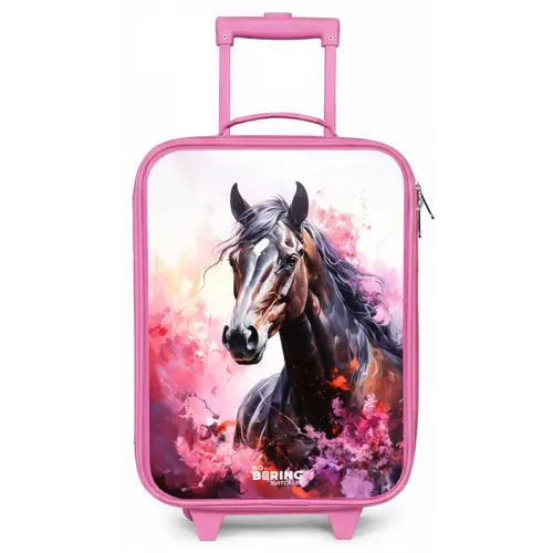 Aquarel paard in kleurexplosie Kinderkoffer - Roze klein -zz3dotto